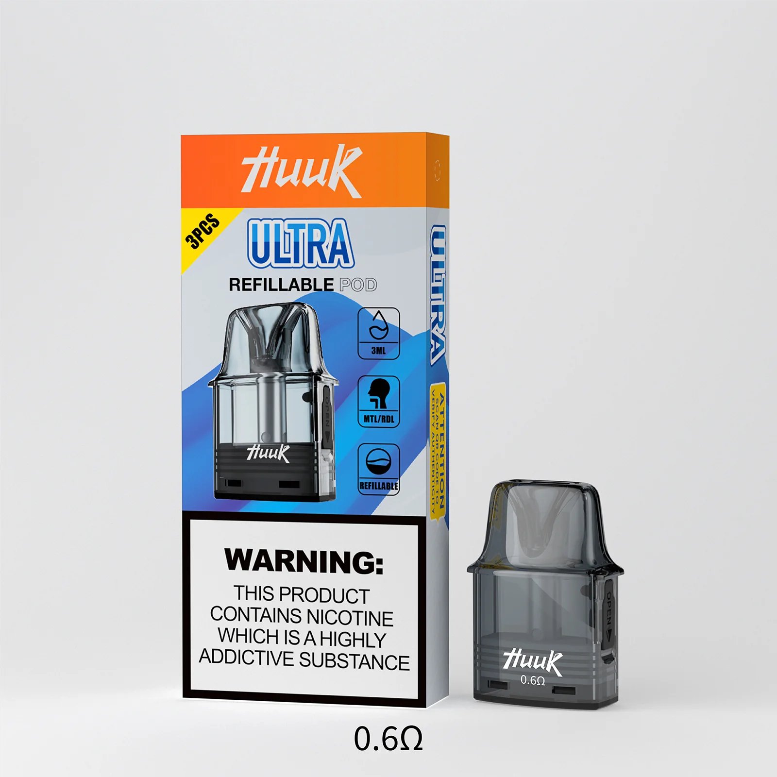 MEHA HUUK 旗艦註油主機 1350mAh 超大電量撐整天 27W 強勁瓦數輸出 通用各式鹽油 爆發力與細膩口感並存 台灣現貨:圖片 8